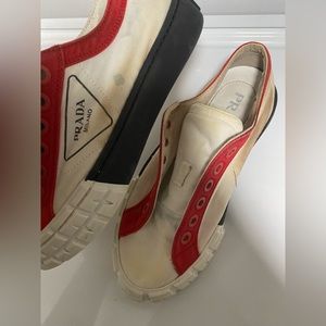 Prada shoes stained